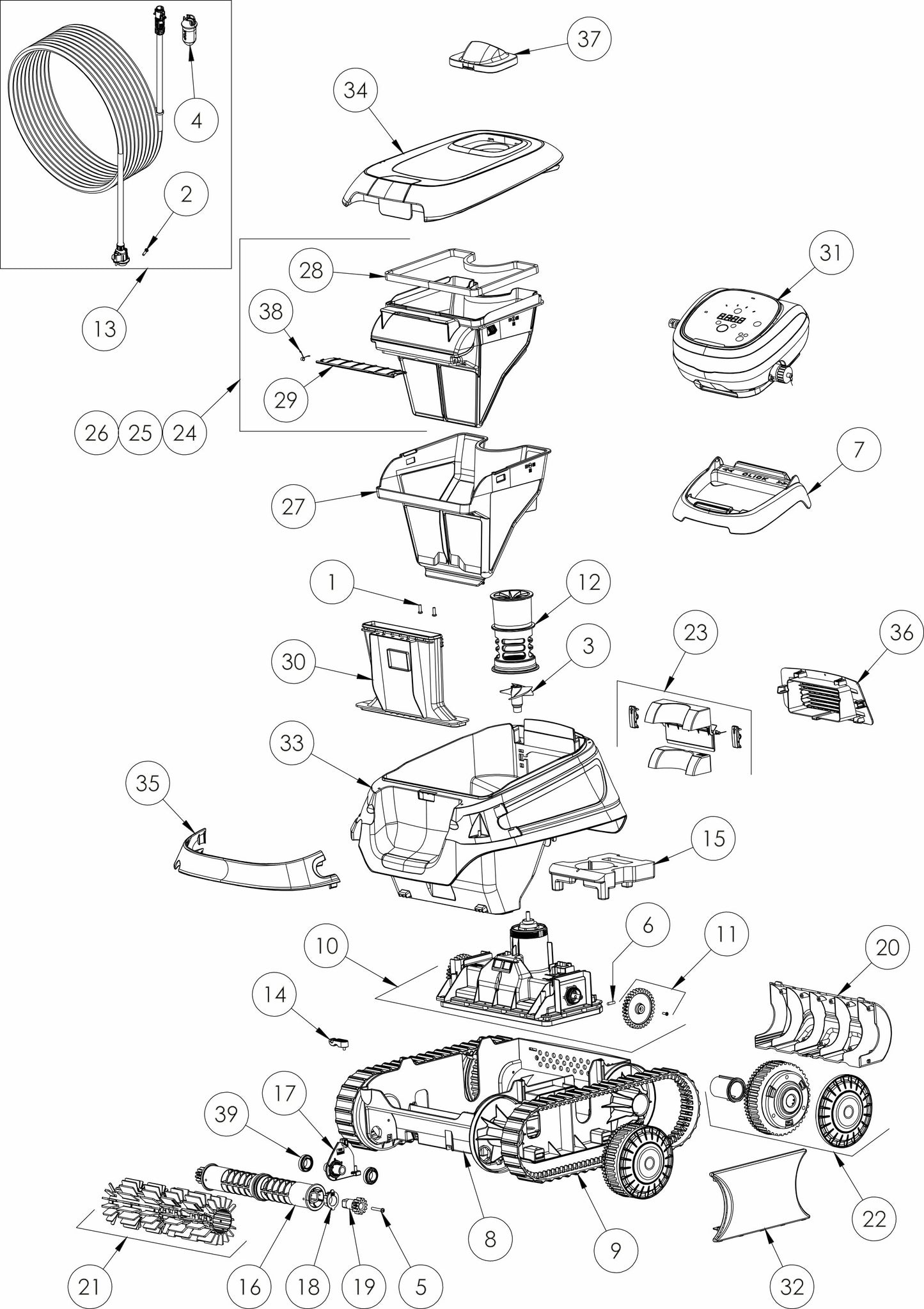 Äußerer Filterkorb für alle Zodiac CNX Modelle, (sehr fein /60μ) für doppelte Filterung