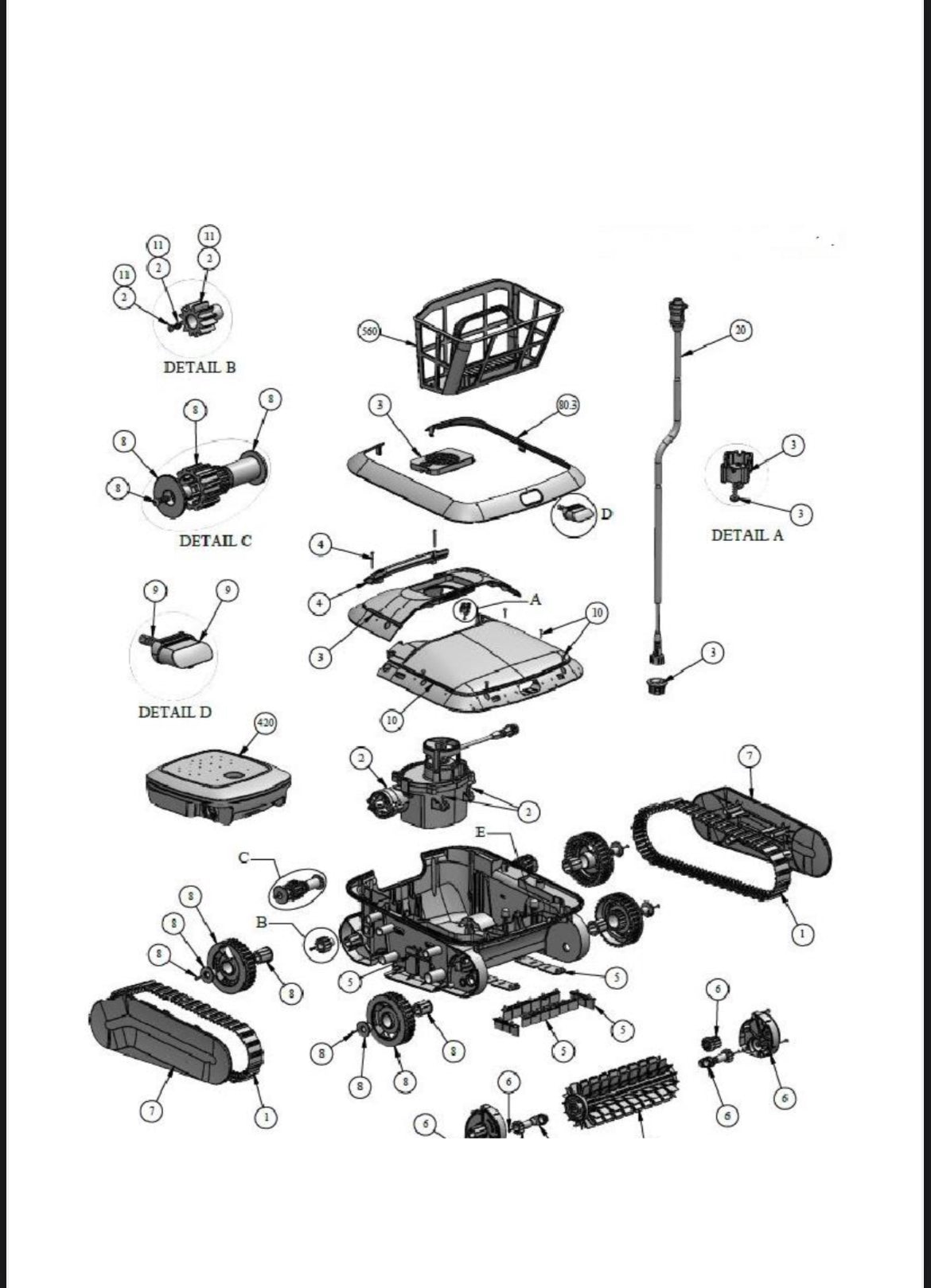 Schwimmkabel 18m für Poolroboter BWT ES 700