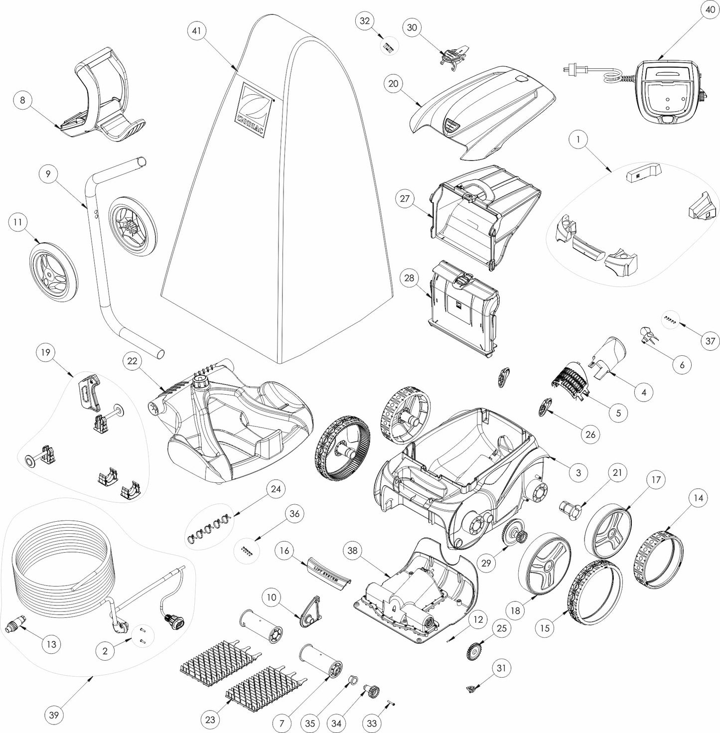 Schutzhülle für Zodiac Vortex, CNX und Alpha