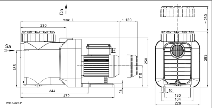 Speck Pumpe Maße 77023-77033