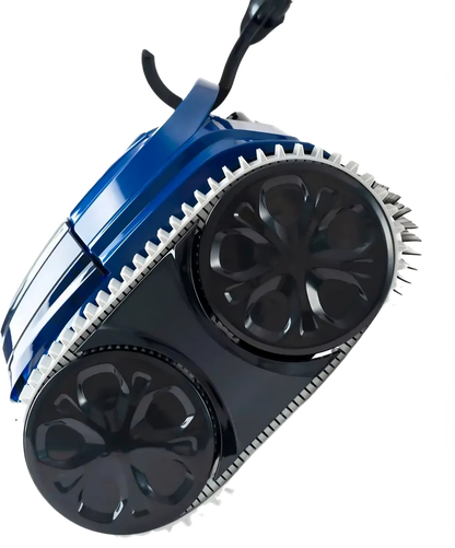 Bild vom Poolroboter Chemoform CF400 hängt am Haken