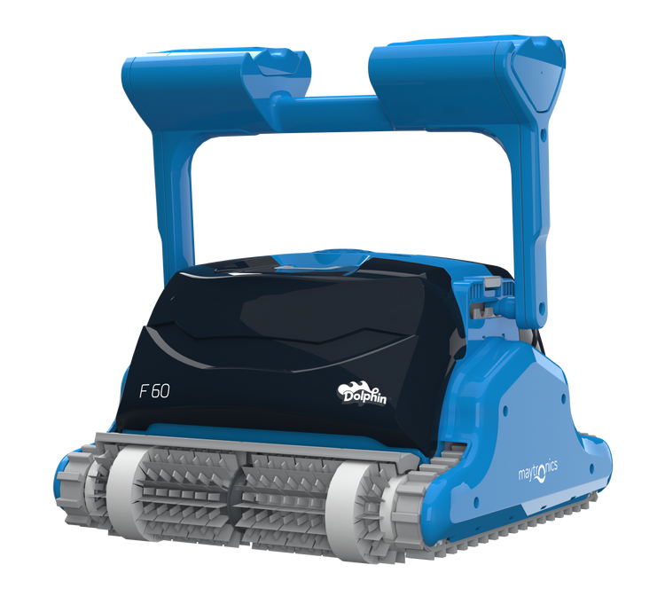 Bild vom Poolroboter Maytronics F60 mit Canebo Ringen und Schwimmkabel