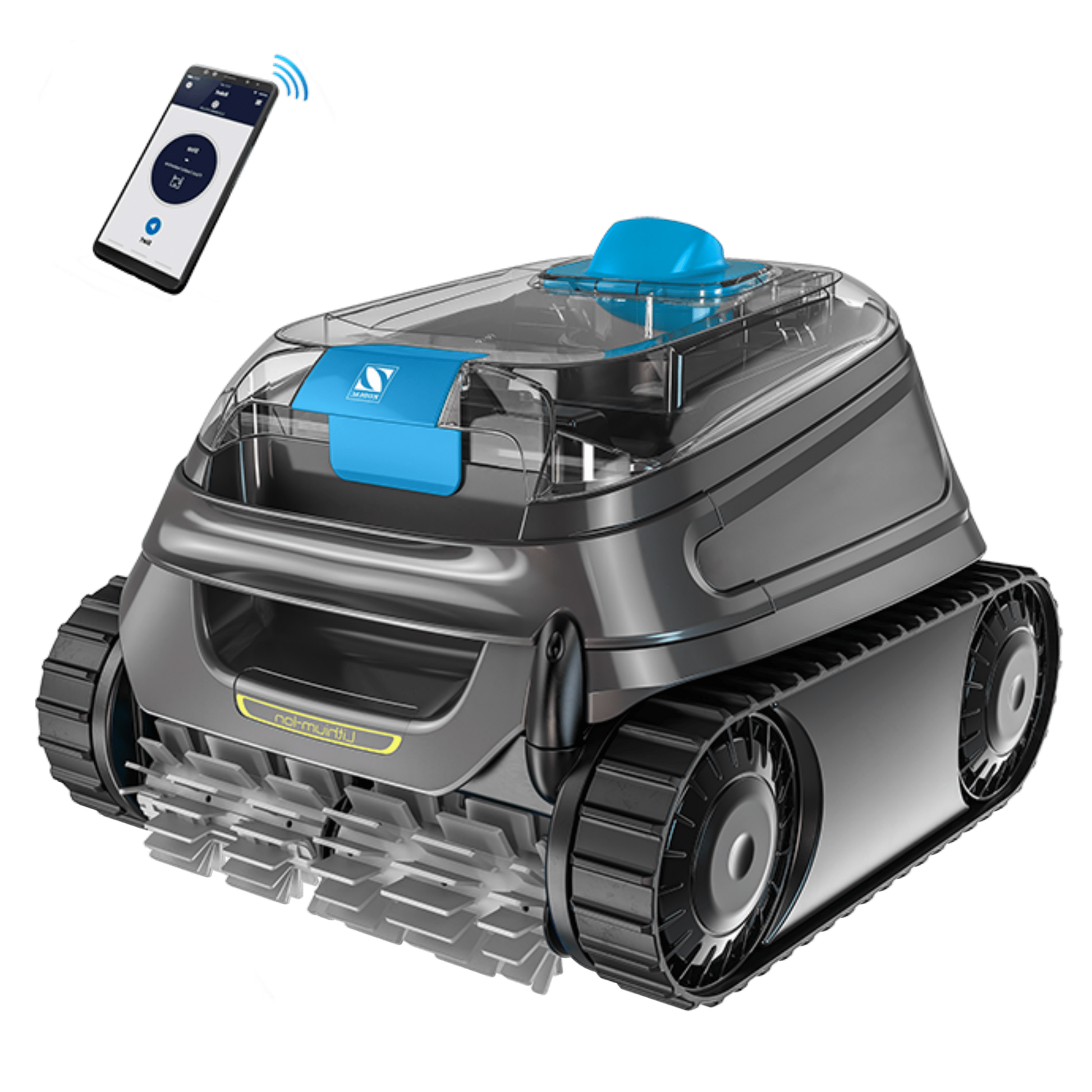Bild vom Akku Poolroboter Zodiac CNX52 frontal mit App Funktion und Wandreinigung