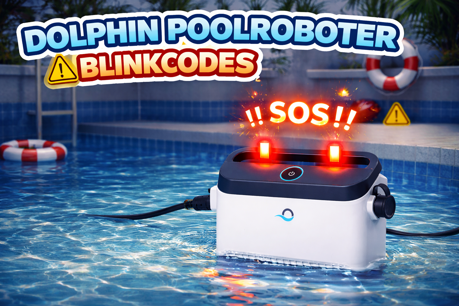 Bild vom Titelbild des Blogs zu Dolphin Poolroboter Blinkcodes