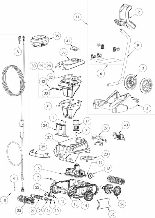 Schwimmkabel komplett 18M für Zodiac CNX 50 iQ