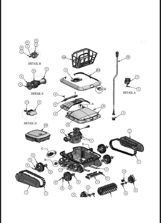 Zahnriemen (2er Set) für Poolroboter BWT ES 700+800