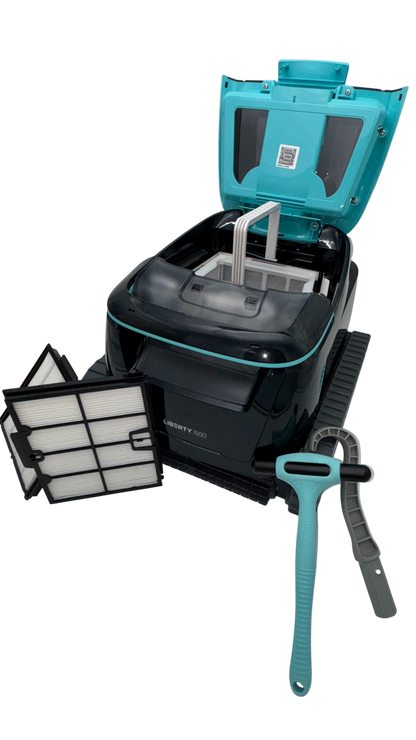 Bild vom Poolroboter Dolphin Liberty 600_Akku_Poolroboter, gesamtes Zubehör