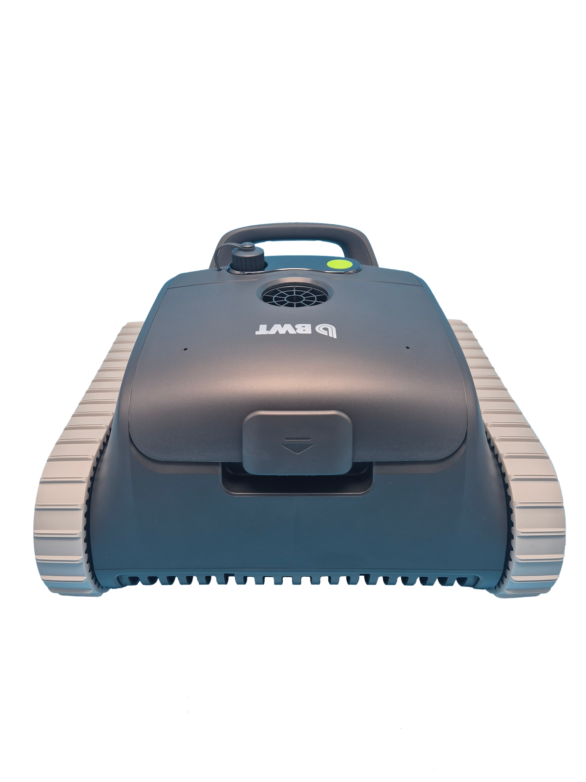 Poolroboter BWT ES Nano Rückseite, mit Akku und App