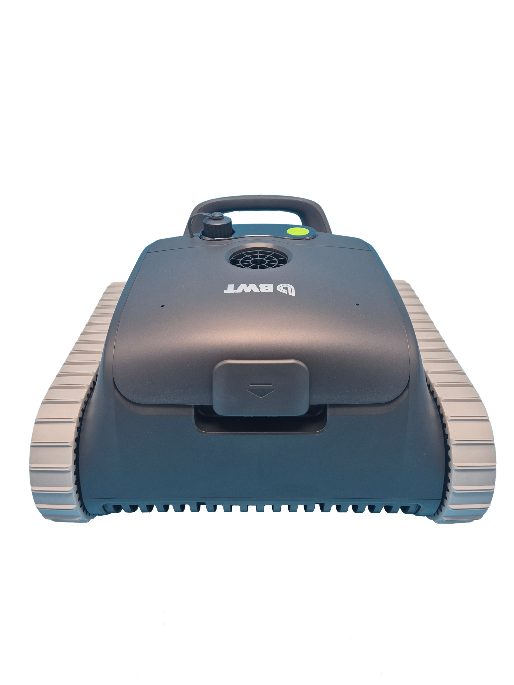 Poolroboter BWT ES Nano Rückseite, mit Akku und App