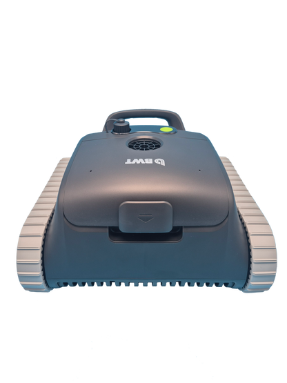 Poolroboter BWT ES Nano Rückseite, mit Akku und App