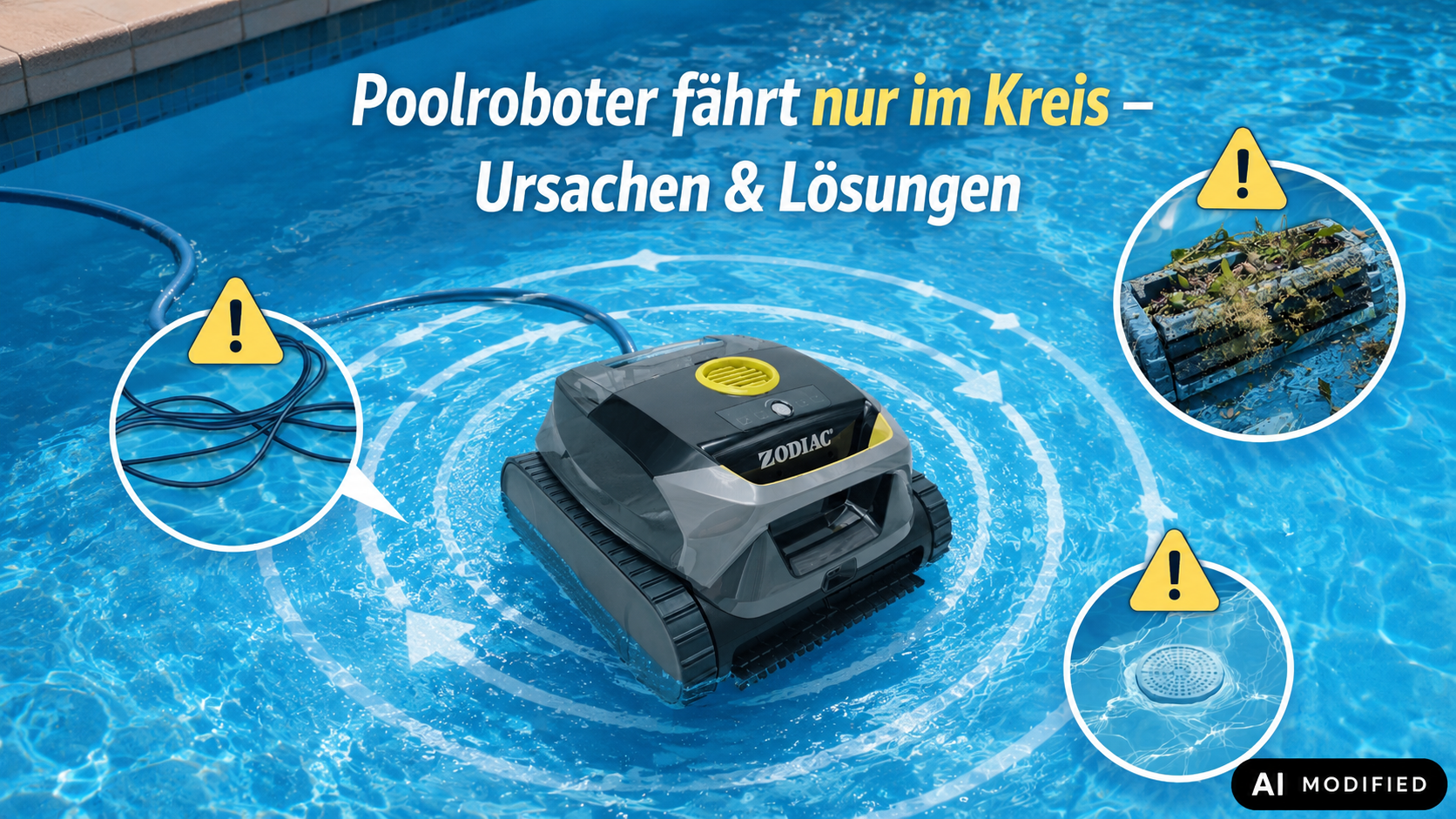 Poolroboter fährt nur im Kreis - Ursachen & Lösungen (Schnelle Hilfe + Profi-Tipps) (AI-Modified)