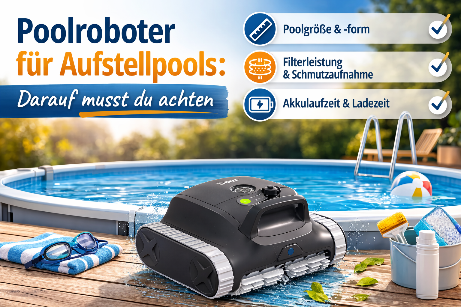 Poolroboter für Aufstellpools