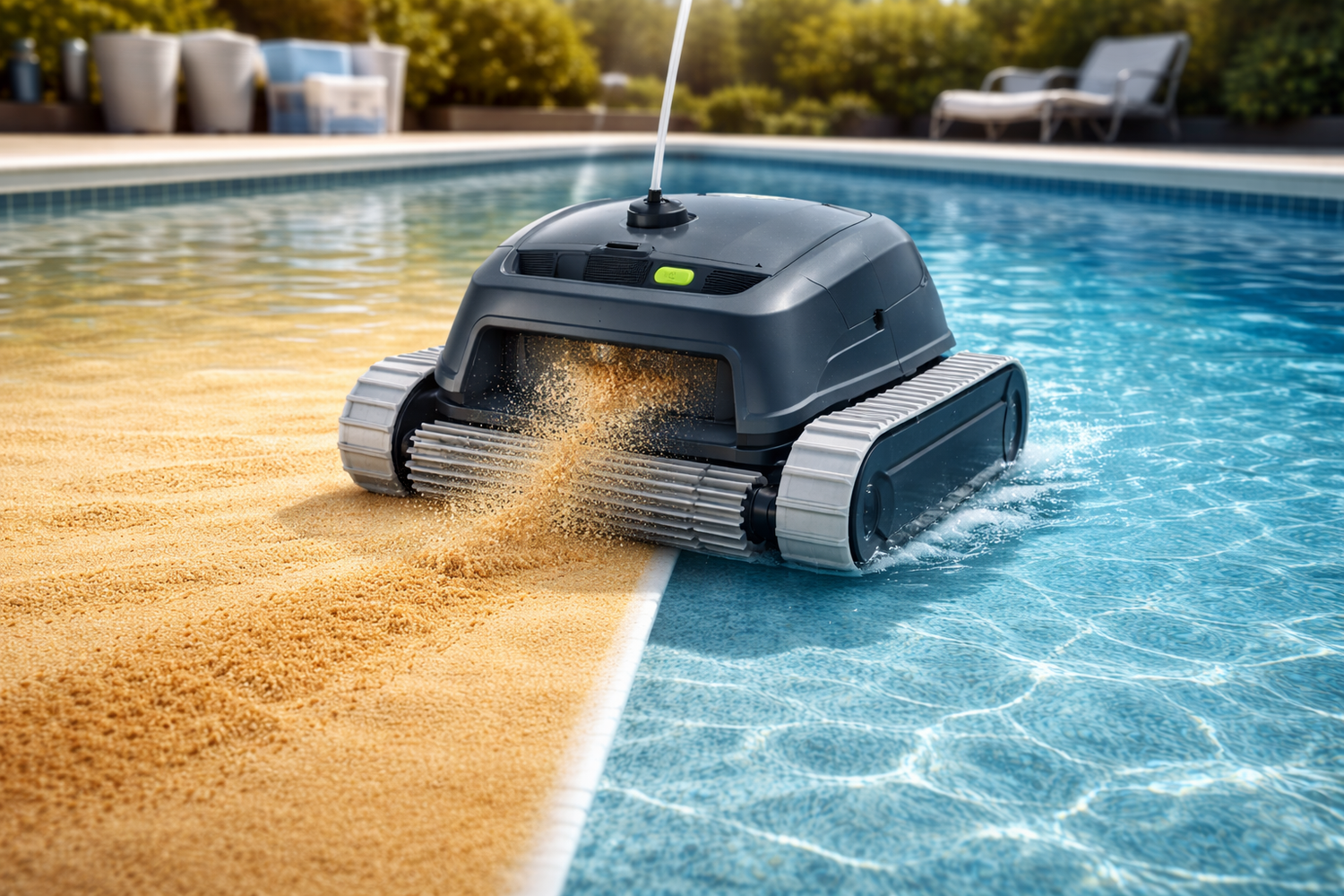 Bild von Poolroboter und Sahara Sand