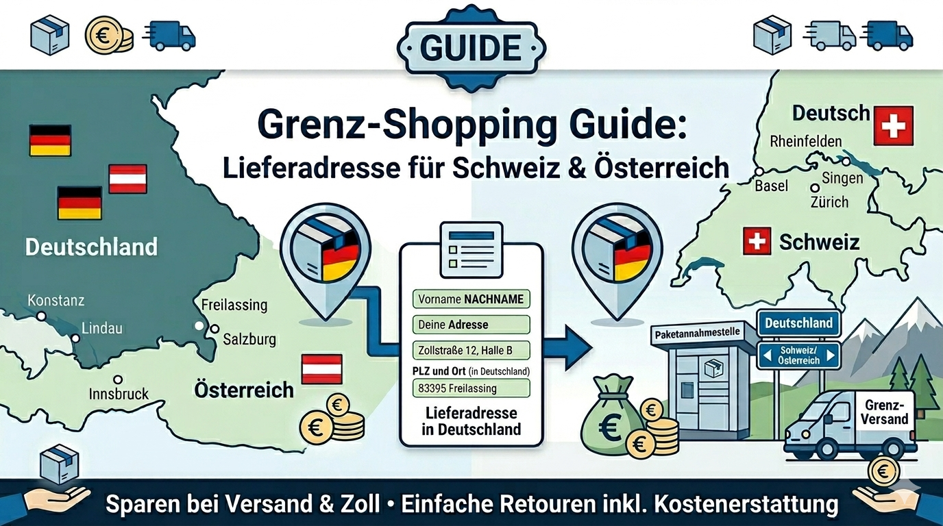 Titelbild vom Blog Grenz-Sopping Guide für Schweiz und Österreich
