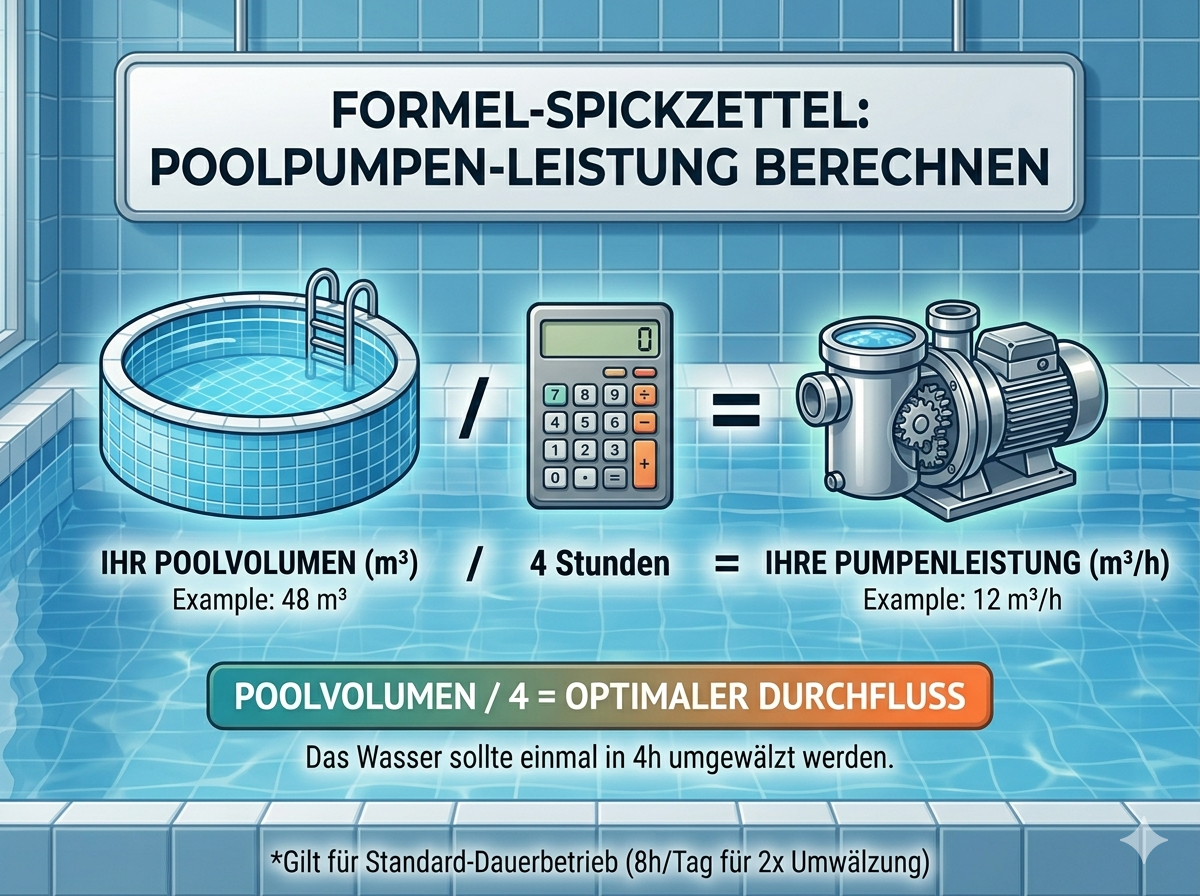 Bild wie man die optimale Pumpengröße berechnet