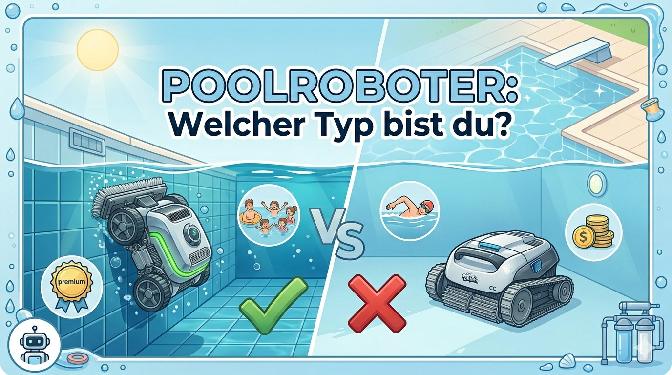 Bild vom Blog Titelbild Wand oder Bodenreinigung Poolroboter