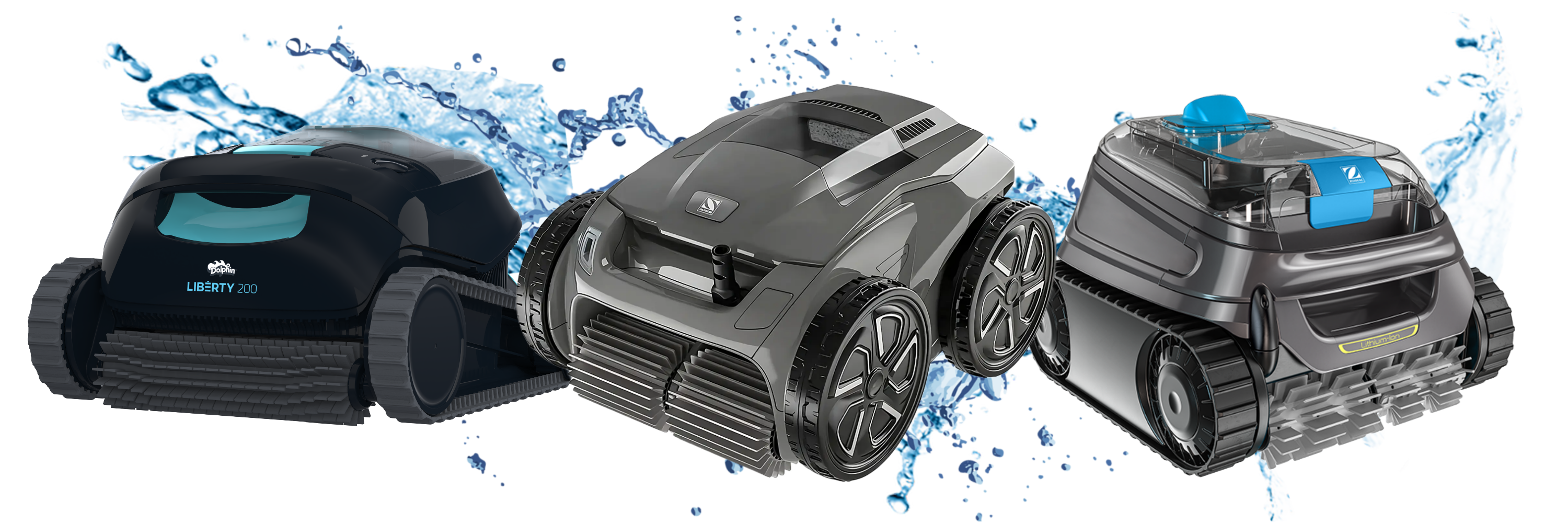 Bild von 3 Poolrobotern nebeneinander